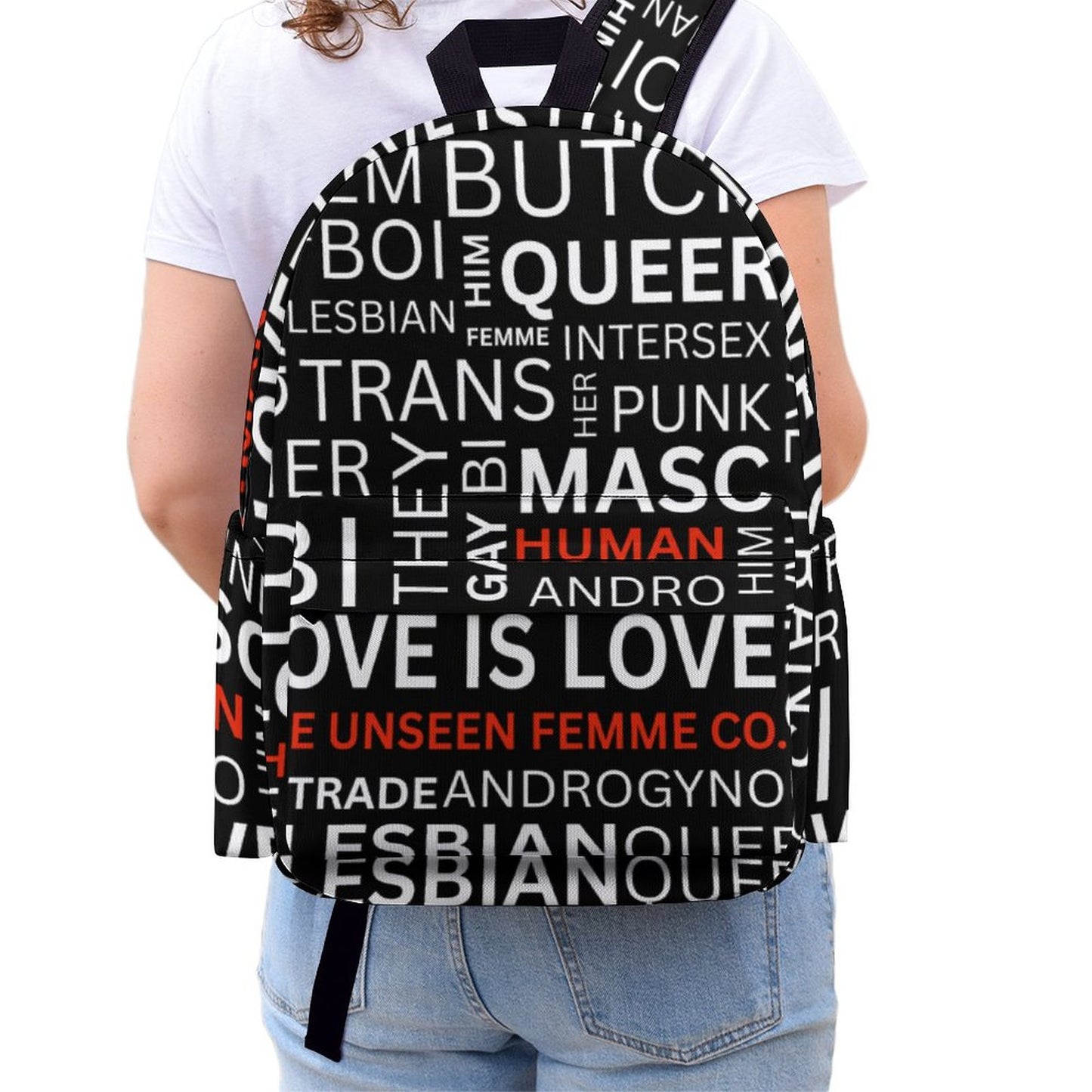 Gay Words Backpack Black
