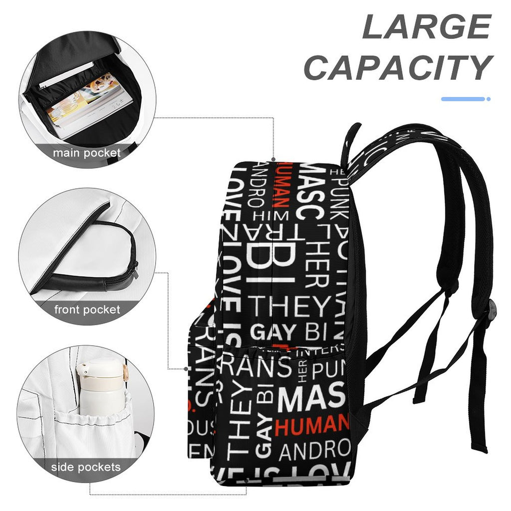 Gay Words Backpack Black