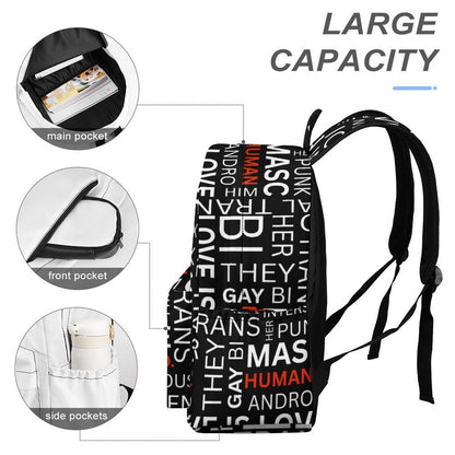 Gay Words Backpack Black
