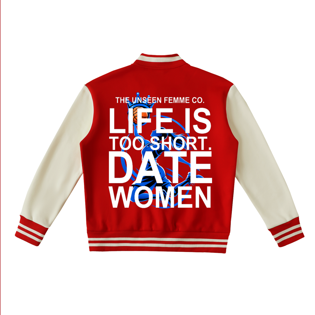 ANGELA's TL WOMENS BASKETBALL VARSITY Two-Tone Fleeced Varsity Jacket