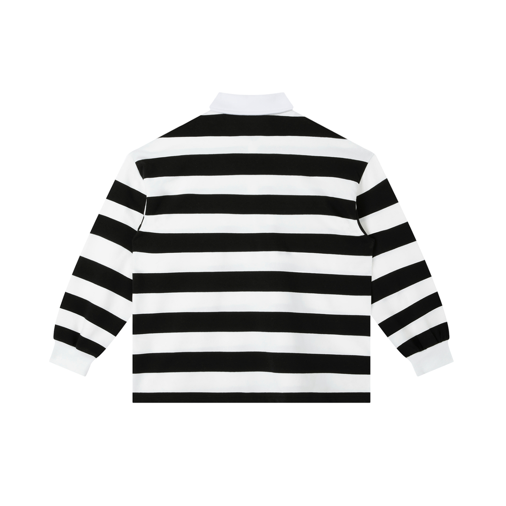 LIFE IS TOO SHORT DATE WOMEN Stripe Polo Shirt