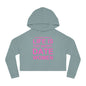 LIFE IS TOO SHORT Empowering Women's Cropped Hoodie - Celebrate Love and Identity, Perfect for LGBTQ+ Pride, Casual Wear, Gifts, Everyday Comfort