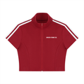 UNSEEN FEMME CO. Women's Cropped Full Zip Short Sleeve T-Shirt