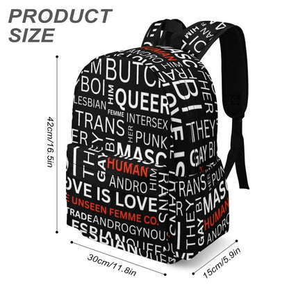 Gay Words Backpack Black