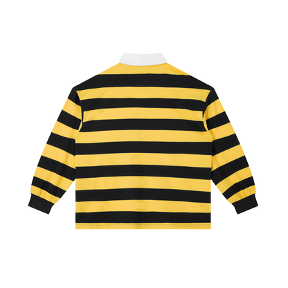 LIFE IS TOO SHORT DATE WOMEN Stripe Polo Shirt