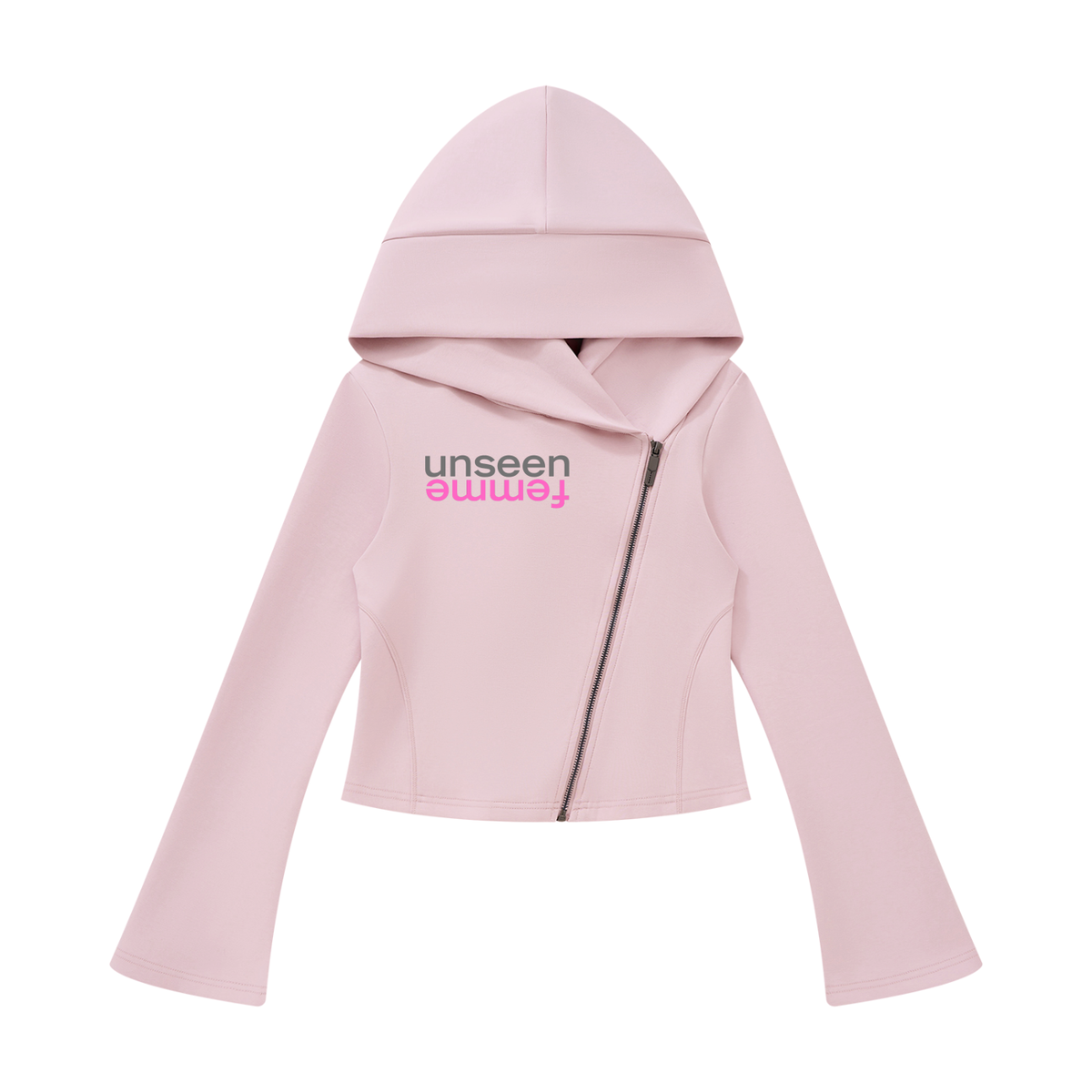 Unseen Femme Premium Bell Sleeve Full Zip Hoodie & Flare Pants