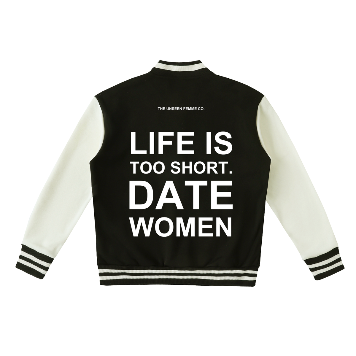Two-Tone Fleeced Varsity Jacket