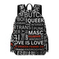 Gay Words Backpack Black