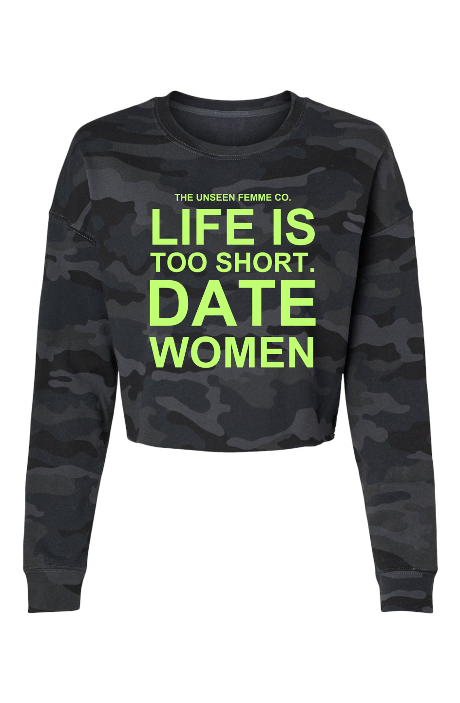 Lightweight Camo Cropped Crew