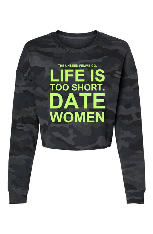 Lightweight Camo Cropped Crew