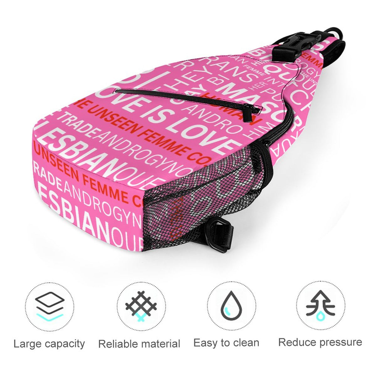 GAY WORDS STRAP PACK PINK