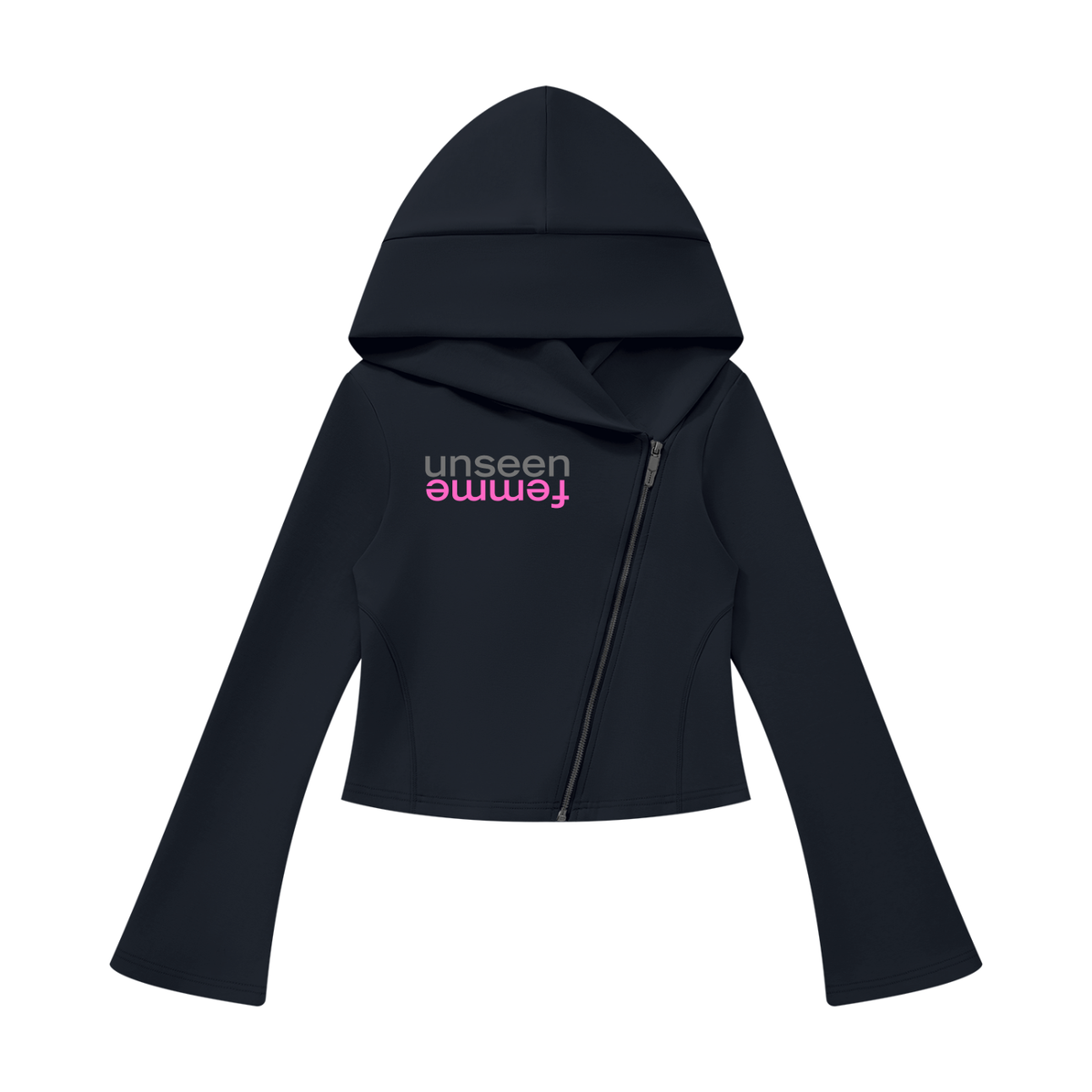 Unseen Femme Premium Bell Sleeve Full Zip Hoodie & Flare Pants
