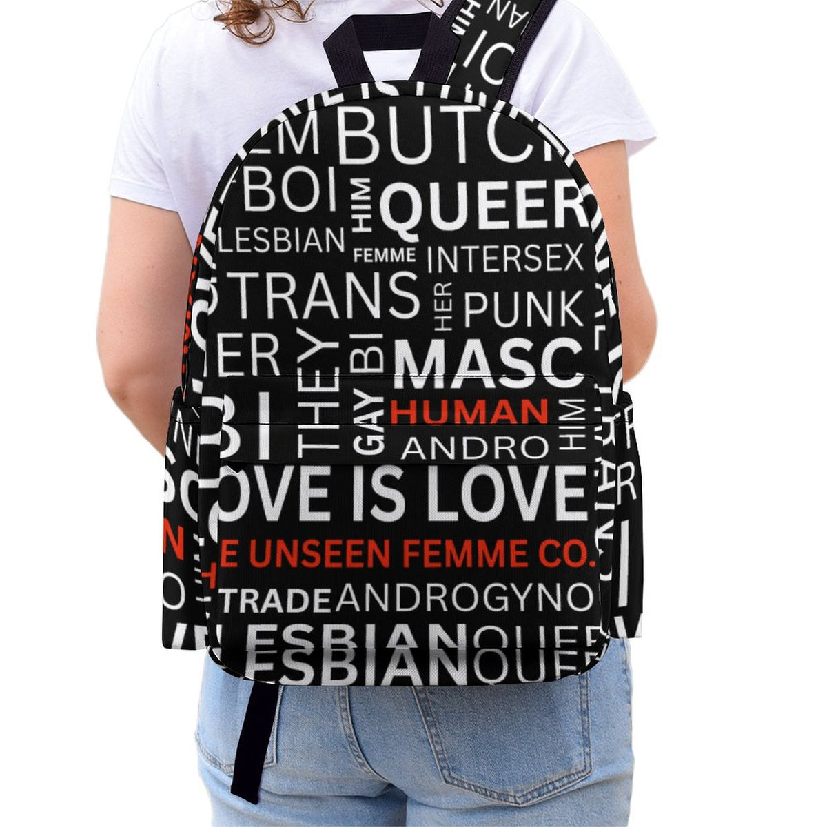 Gay Words Backpack Black