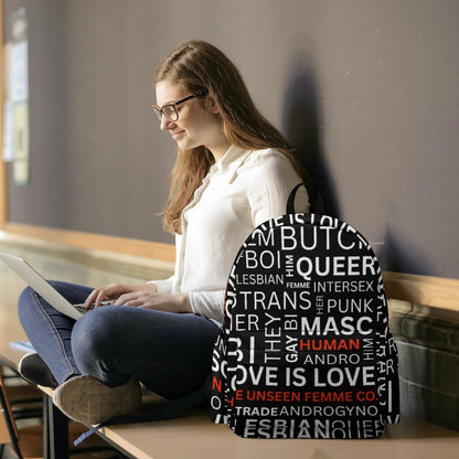 Gay Words Backpack Black