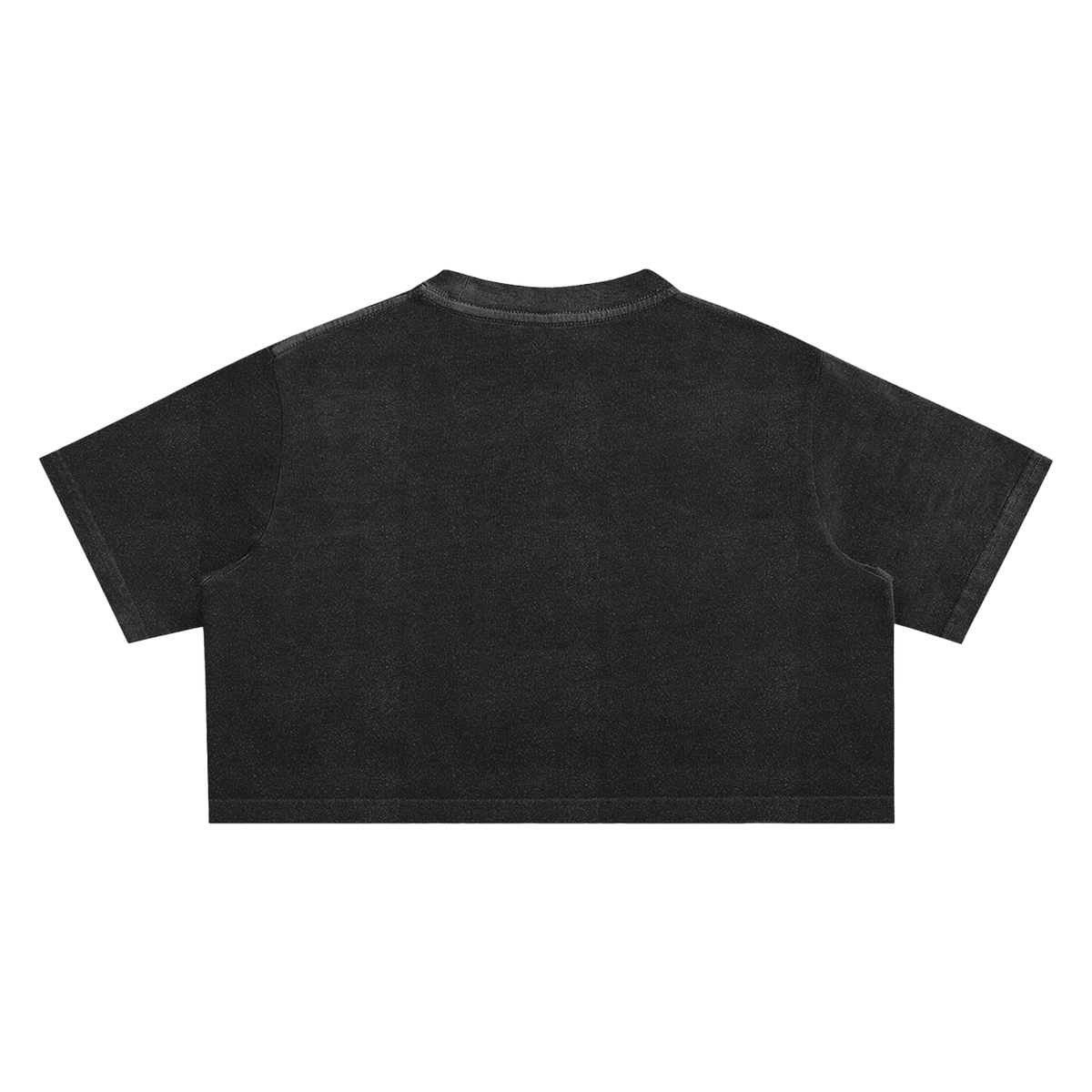 LIFE IS TOO SHORT Snow Washed Crop Top