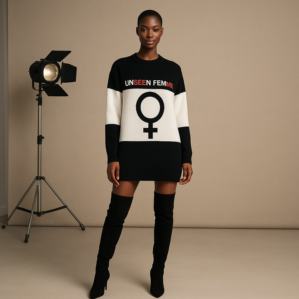 Unseen Femme (SEE ME) LOGOKnitted crew neck sweater