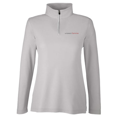 UNSEEN FEMME! PINK/GRAY LOGO Fusion Quarter Zip JACKET!