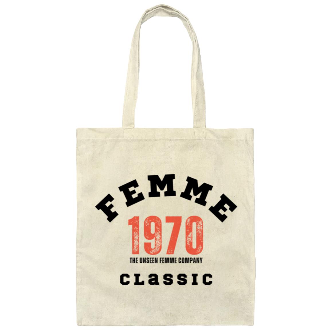 1970s Femme Classic Small  Canvas Tote Bag