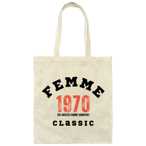 1970s Femme Classic Small  Canvas Tote Bag
