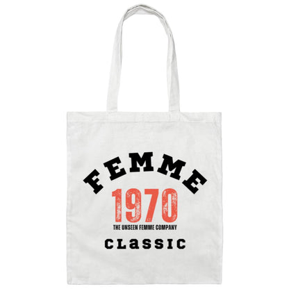 1970s Femme Classic Small  Canvas Tote Bag