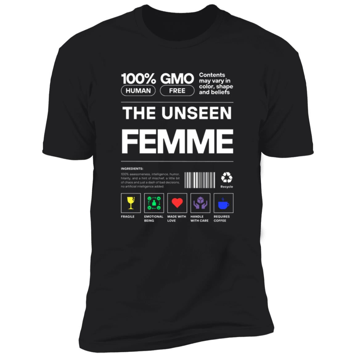 100% FEMME Premium Short Sleeve T-Shirt