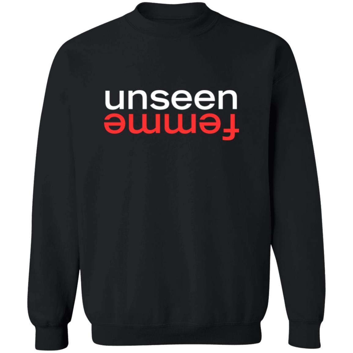 Black Unseen Femme Hoodie Crewneck Pullover Sweatshirt