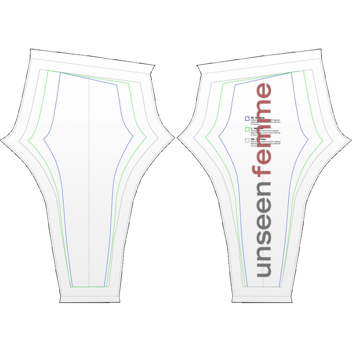 UNSEEN FEMME PINK/GRAY LOGO YOGA/Leggings PANTS ONLY