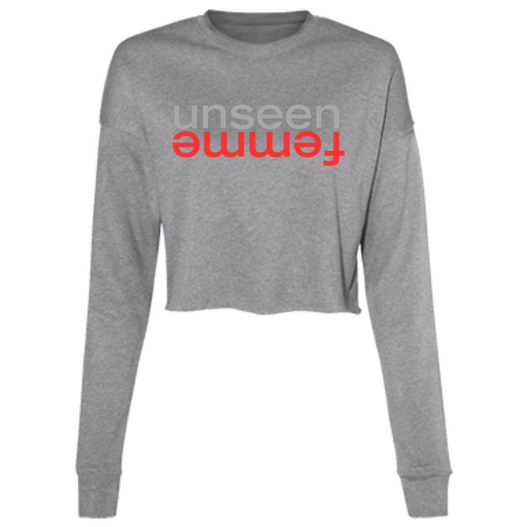 THE UNSEEN FEMME RED Cropped Fleece Crew