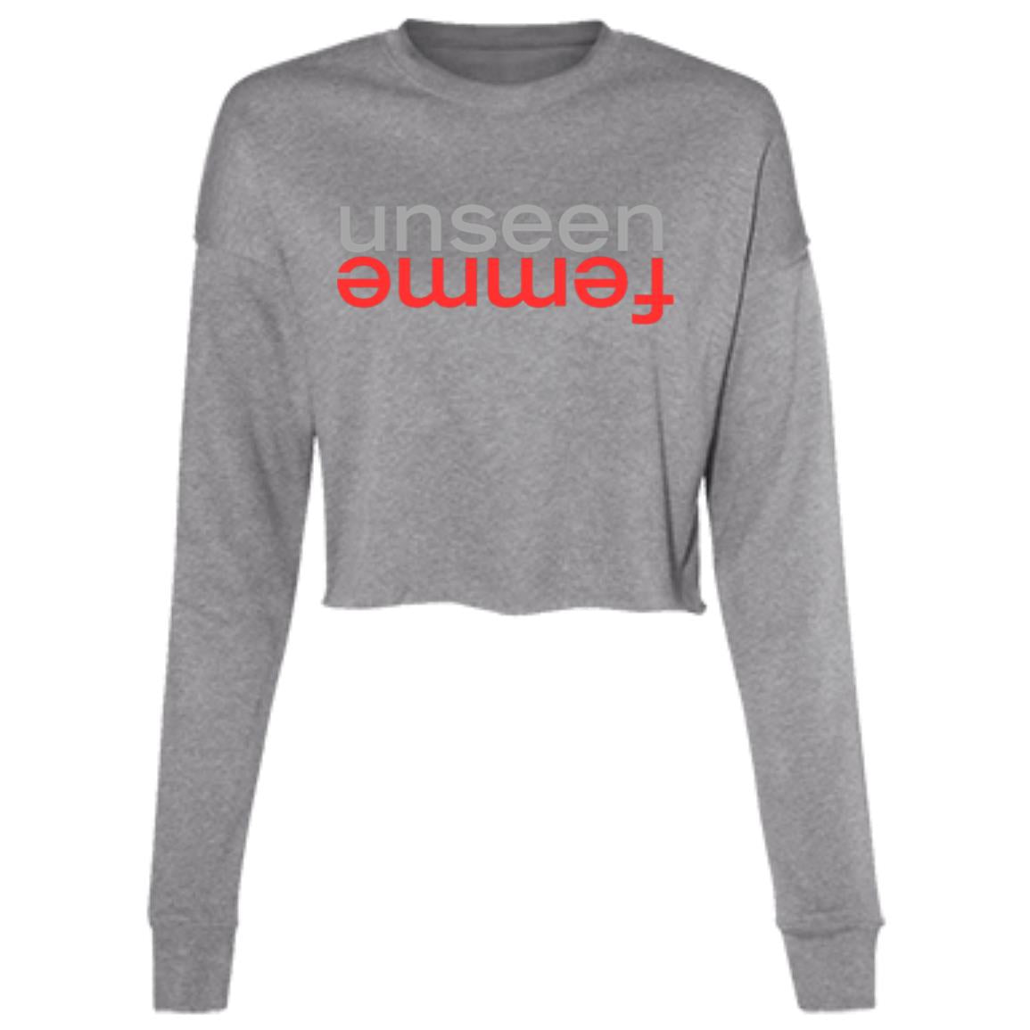 THE UNSEEN FEMME RED Cropped Fleece Crew