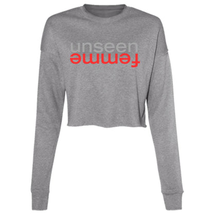 THE UNSEEN FEMME RED Cropped Fleece Crew