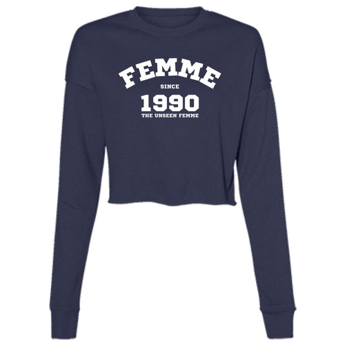 1990'sFEMME Cropped Fleece Crew