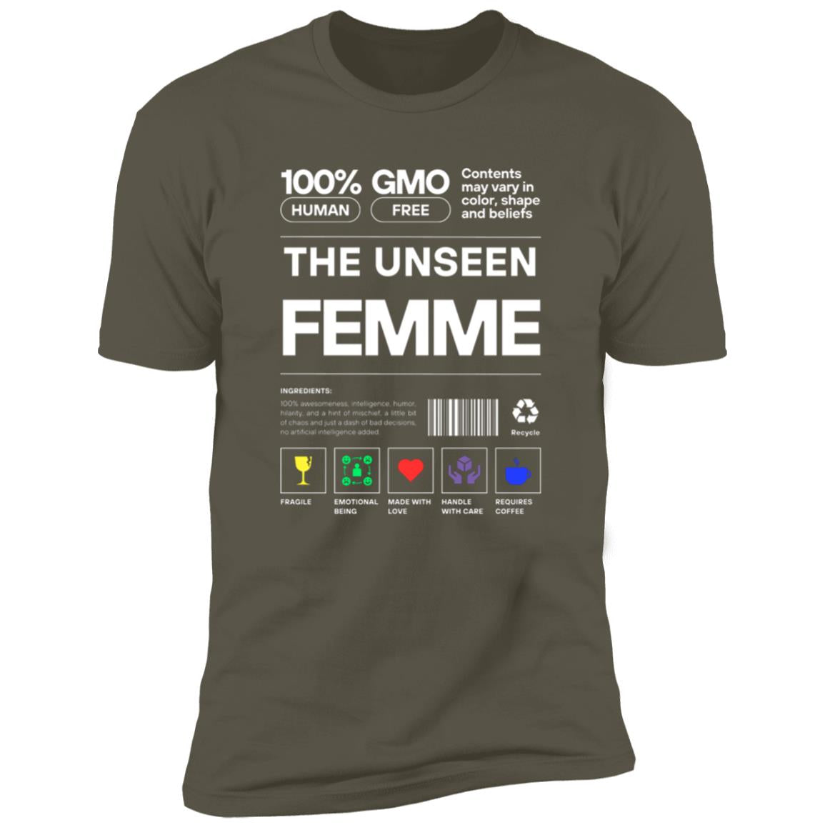 100% FEMME Premium Short Sleeve T-Shirt