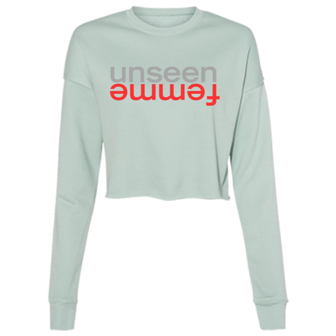 THE UNSEEN FEMME RED Cropped Fleece Crew