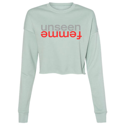 THE UNSEEN FEMME RED Cropped Fleece Crew