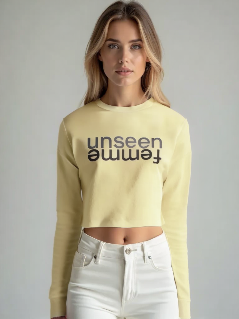 THE UNSEEN FEMME! Cropped Fleece Crew