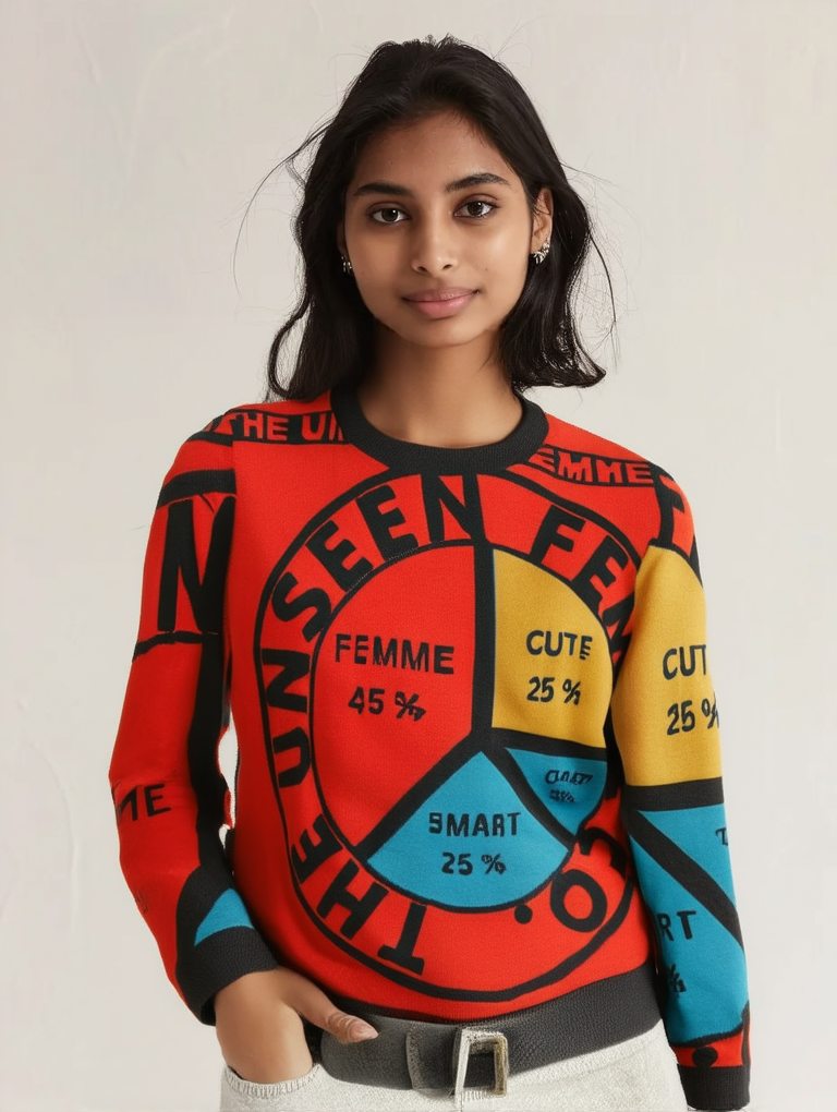 UNSEEN FEMME Knitted crew neck sweater