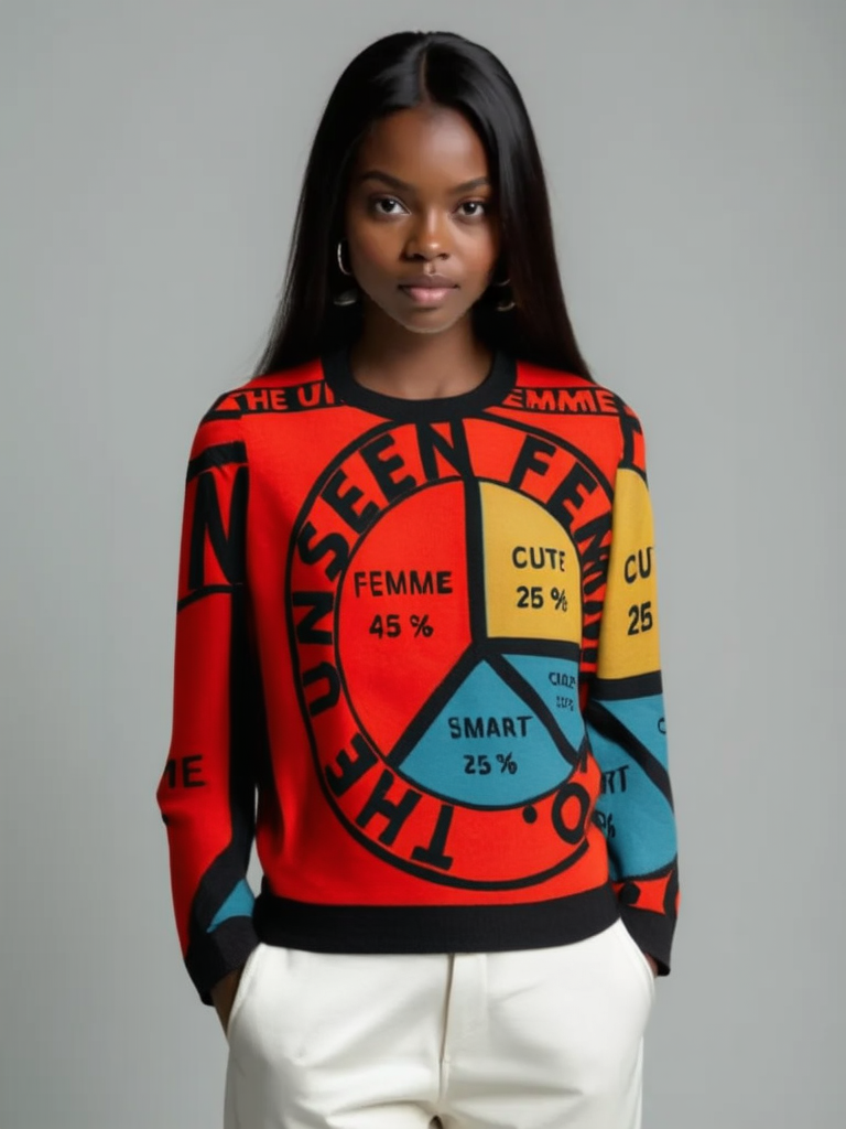 UNSEEN FEMME Knitted crew neck sweater