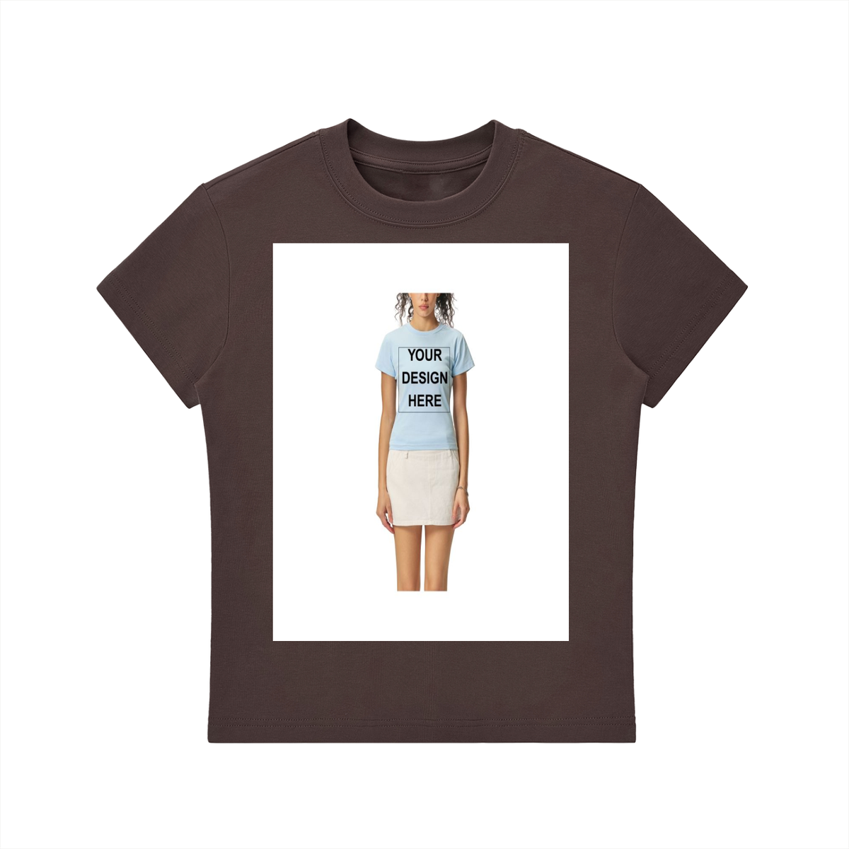 CUSTOM TEE SHIRTS - Essential Bodycon Crewneck T-Shirt