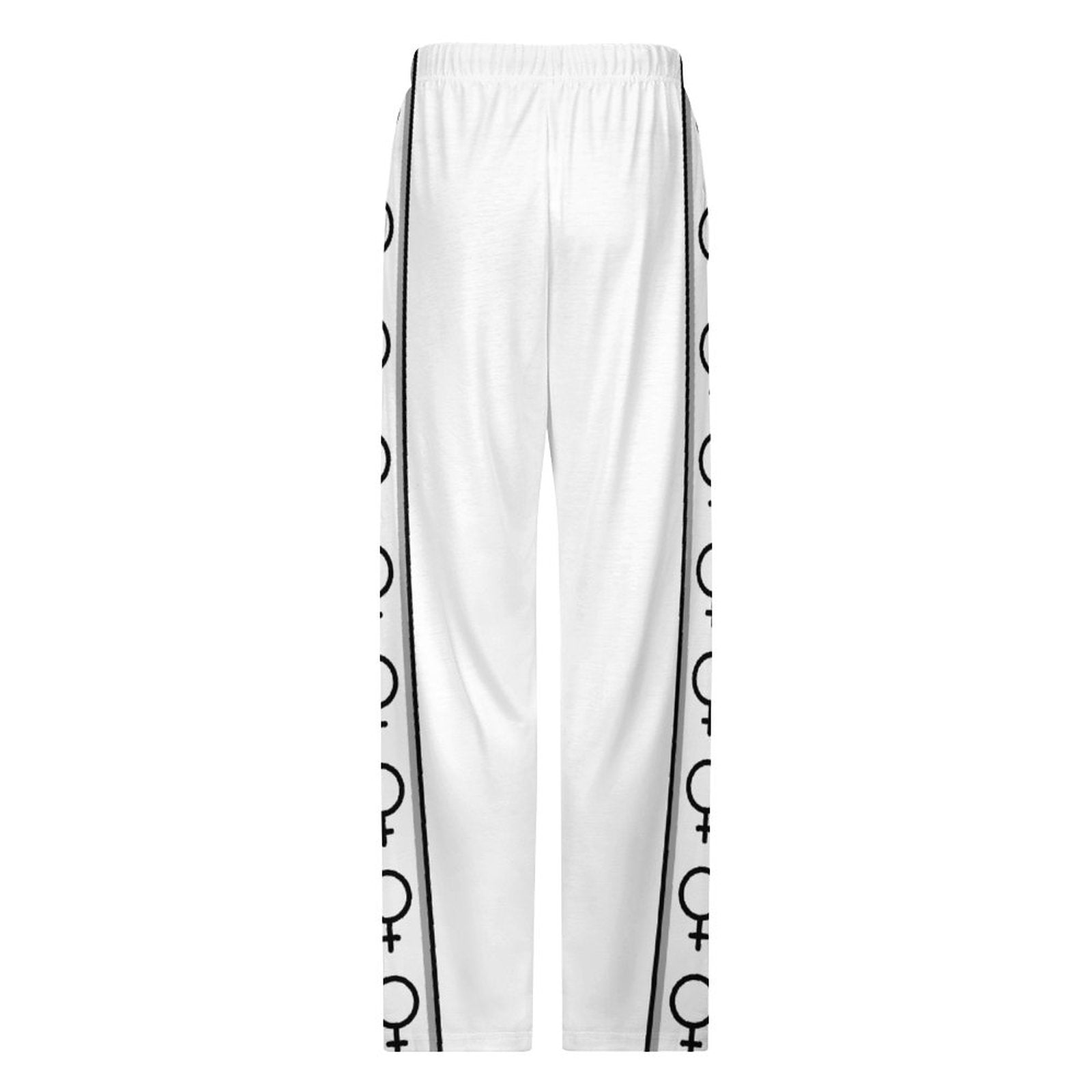 Unseen Femme WHITE  BLACK/GRAY Drawstring Women Wide Leg Pants