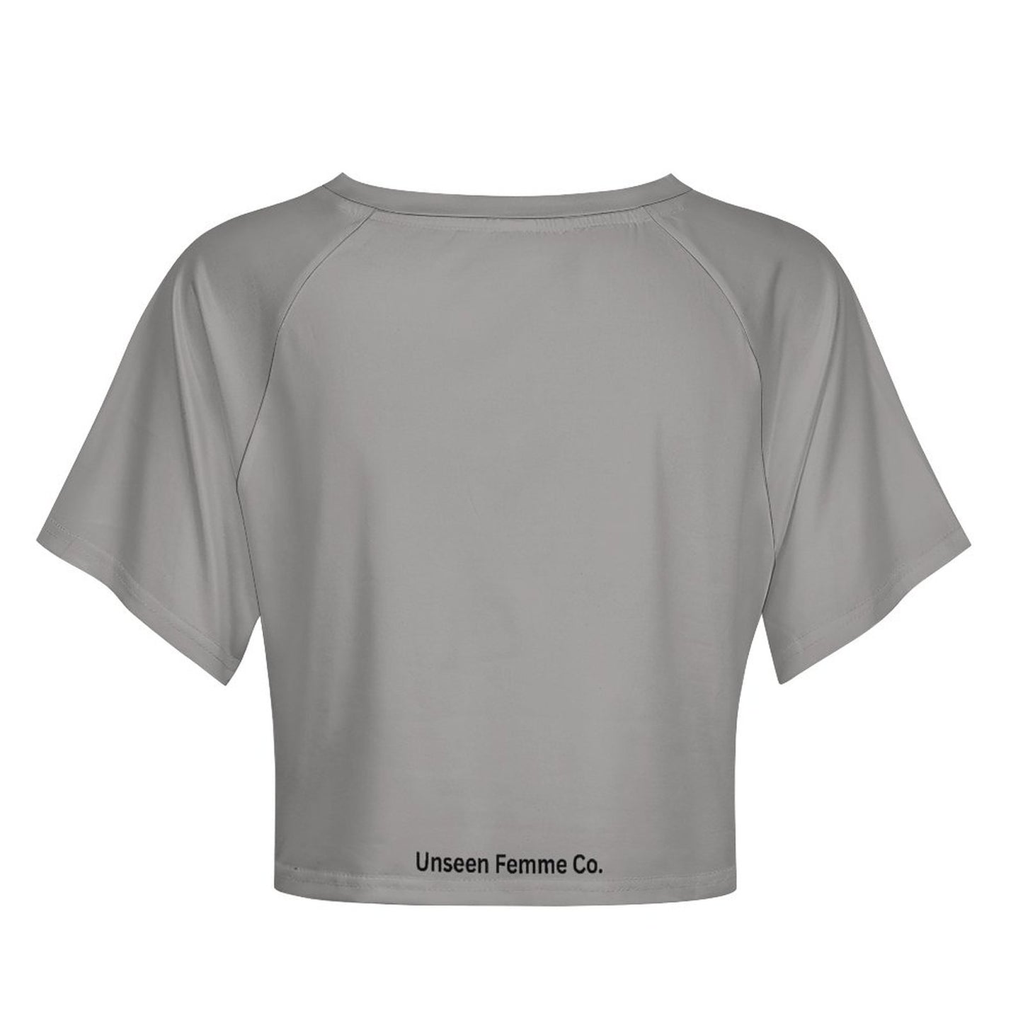 Unseen Femme Cropped Gray/Pink Tee