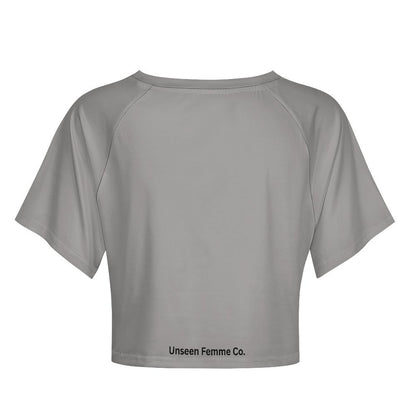 Unseen Femme Cropped Gray/Pink Tee