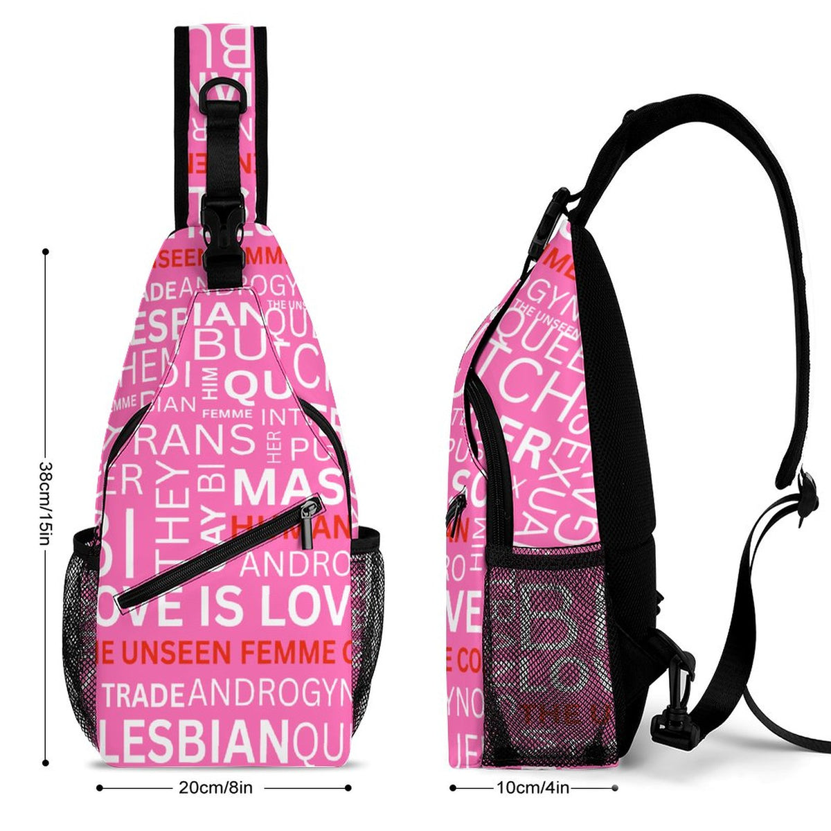 GAY WORDS STRAP PACK PINK