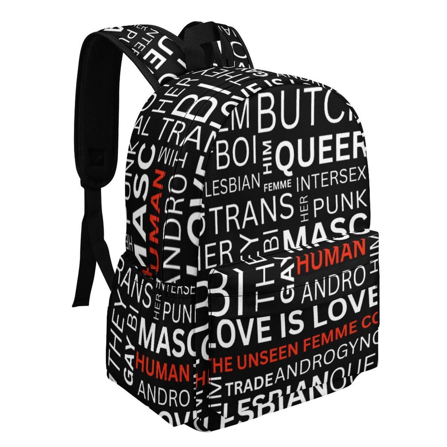Gay Words Backpack Black