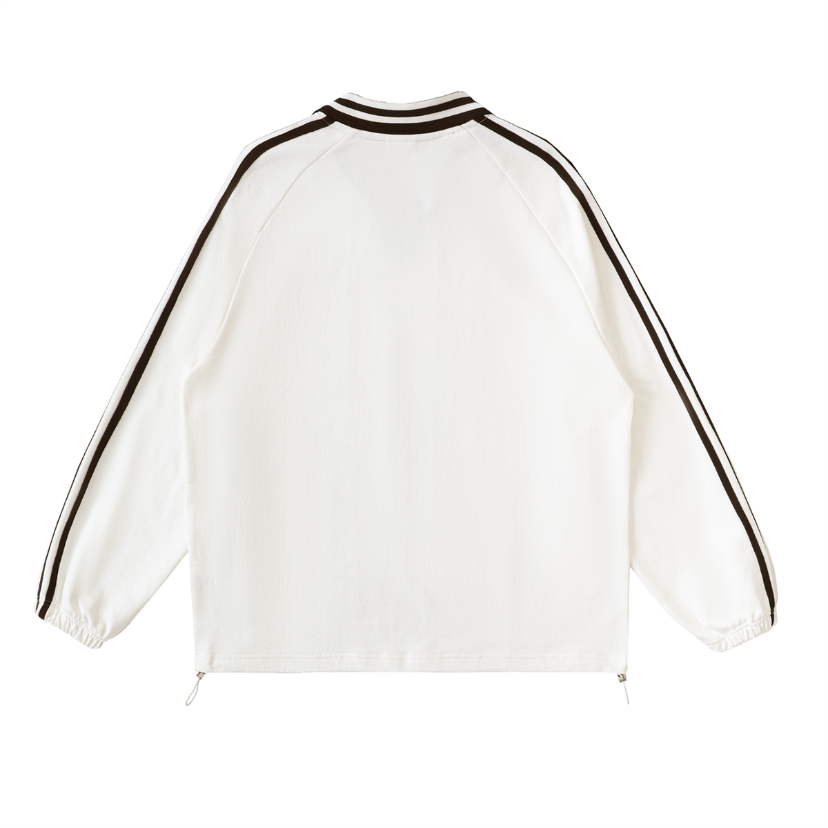 OVERSIZED LESBIAN Striped Lapel Collar Sweatshirt