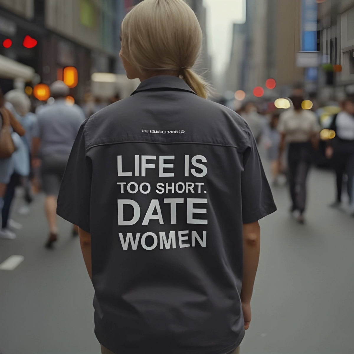 LIFE IS TOO SHORT. DATE WOMEN! Short Sleeve Shirt